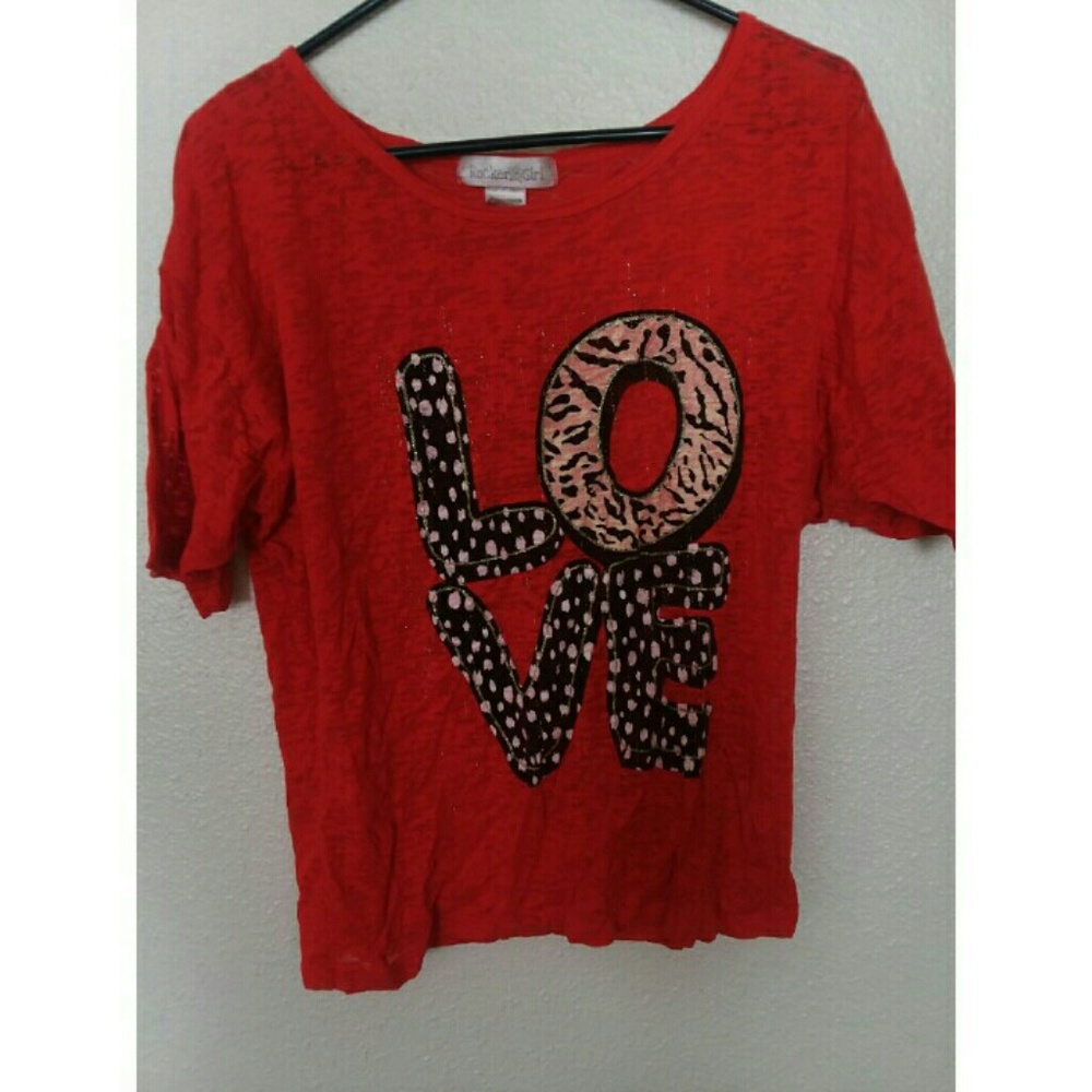 Rocker Girl - Red Love Shirt